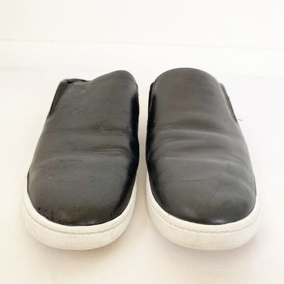 VINCE Verrell Slip-On Leather Sneaker in Black Size 8 - Picture 4 of 10